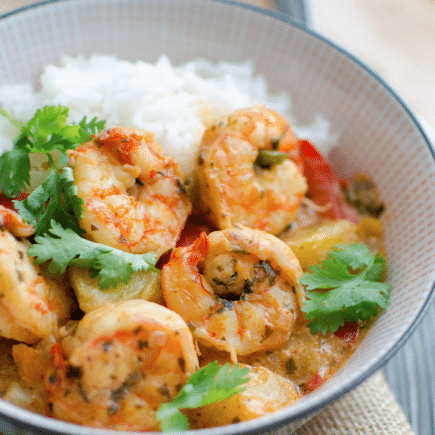 crevettes au lait de coco