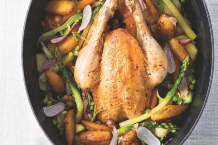 poulet grillé aux légumes