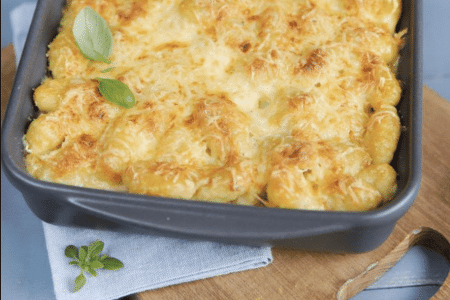 Gratin de pommes de terre, saumon et épinards