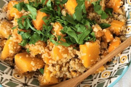 Quinoa au potiron et lait de coco