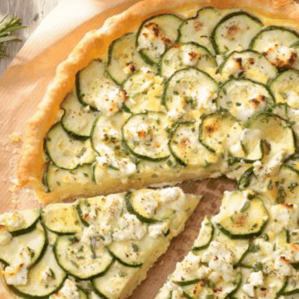 Tarte pesto courgettes