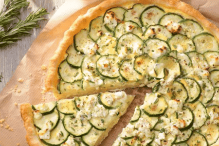 Tarte pesto courgettes