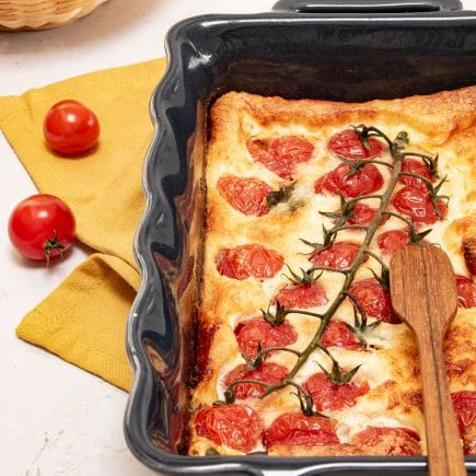 clafoutis aux tomates cerises